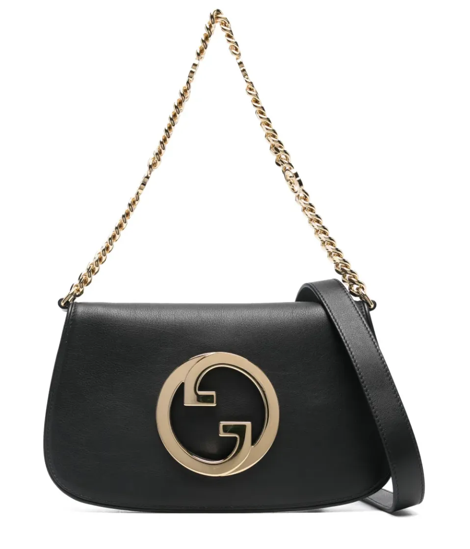 GUCCI BOLSO NEGRO CON LOGO DORADO