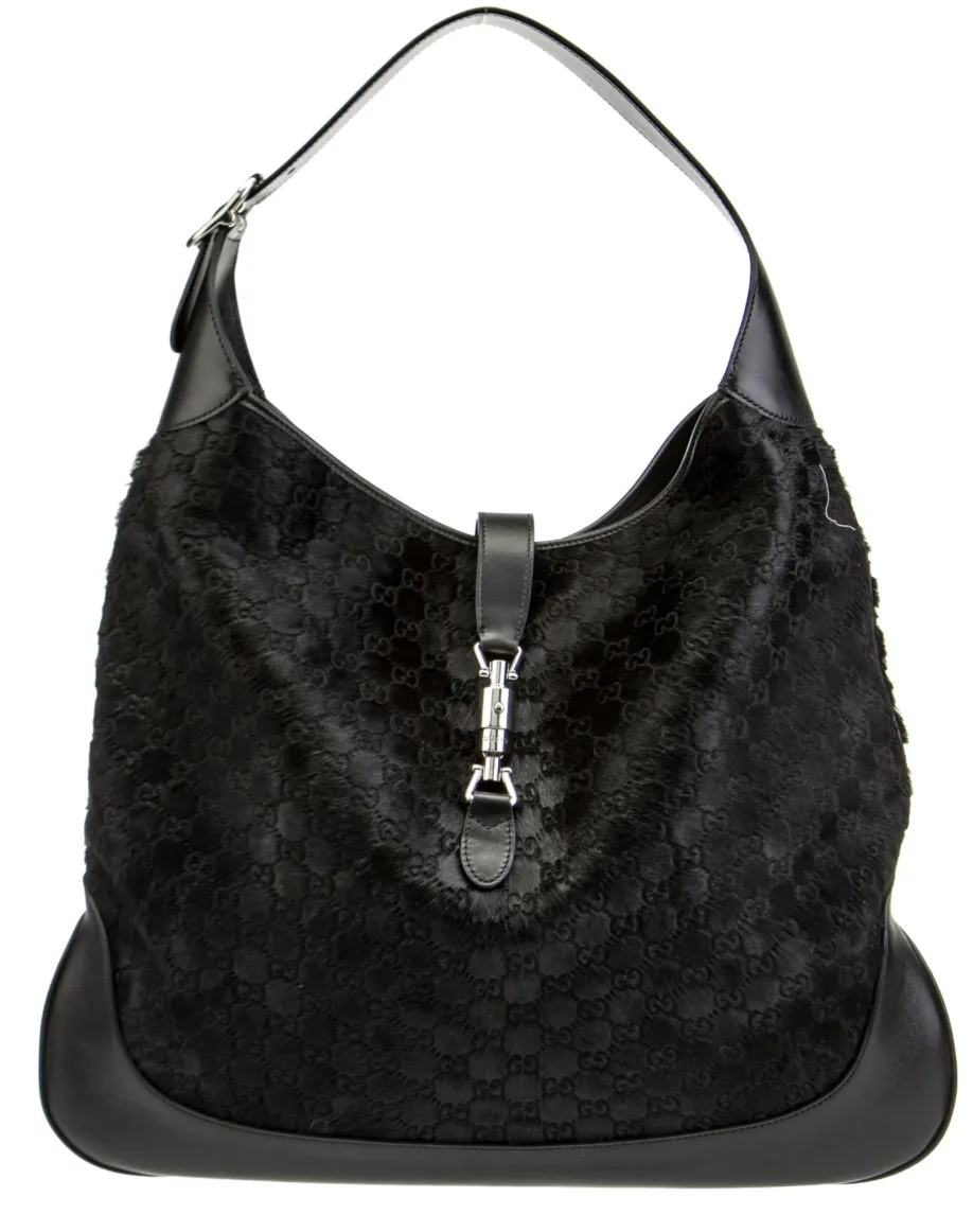 GUCCI HOBO NEGRA MONOGRAMA VELOUR